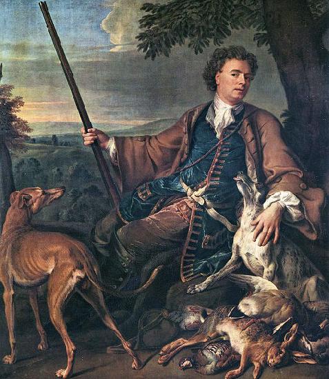 Francois Desportes Portrait of the Artist in Hunting Dress oil painting image